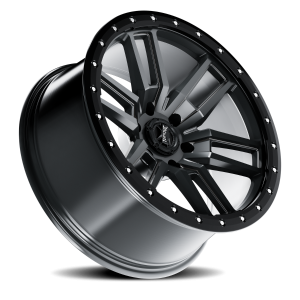 Wheel - Rough Country - Torque Pritchett 20x9 -12mm Offset - Anthracite with Black Lip Wheel - Rough Country - Torque Pritchett 20x9 -12mm Offset - Anthracite with Black Lip